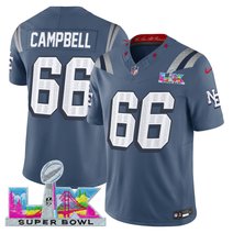Men's New England Patriots Super Bowl LX Vapor Storm Blue Limited Jersey - All Stitched