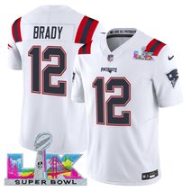 Men's New England Patriots Super Bowl LX Vapor White Limited Jersey - All Stitched