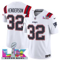 Men's New England Patriots Super Bowl LX Vapor White Limited Jersey - All Stitched