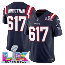 Men's New England Patriots Super Bowl LX Vapor Navy Limited Jersey - All Stitched