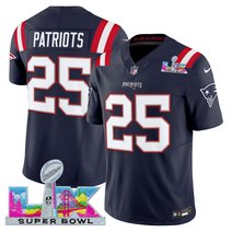 Men's New England Patriots Super Bowl LX Vapor Navy Limited Jersey - All Stitched