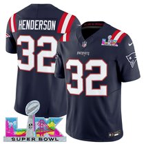 Men's New England Patriots Super Bowl LX Vapor Navy Limited Jersey - All Stitched