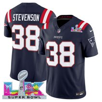 Men's New England Patriots Super Bowl LX Vapor Navy Limited Jersey - All Stitched