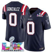Men's New England Patriots Super Bowl LX Vapor Navy Limited Jersey - All Stitched