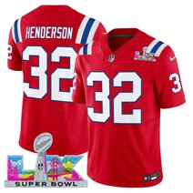 Men's New England Patriots Super Bowl LX Vapor Red Limited Jersey - All Stitched