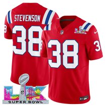 Men's New England Patriots Super Bowl LX Vapor Red Limited Jersey - All Stitched