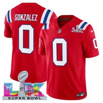 Men's New England Patriots Super Bowl LX Vapor Red Limited Jersey - All Stitched