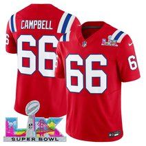 Men's New England Patriots Super Bowl LX Vapor Red Limited Jersey - All Stitched