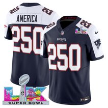 Men's New England Patriots Super Bowl LX Vapor Limited Navy Alternate Jersey - All Stitched