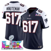 Men's New England Patriots Super Bowl LX Vapor Limited Navy Alternate Jersey - All Stitched