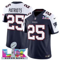 Men's New England Patriots Super Bowl LX Vapor Limited Navy Alternate Jersey - All Stitched
