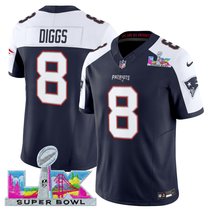 Men's New England Patriots Super Bowl LX Vapor Limited Navy Alternate Jersey - All Stitched