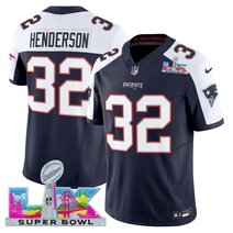 Men's New England Patriots Super Bowl LX Vapor Limited Navy Alternate Jersey - All Stitched