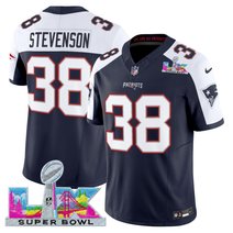 Men's New England Patriots Super Bowl LX Vapor Limited Navy Alternate Jersey - All Stitched