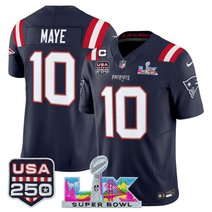 Men's New England Patriots "Super Bowl LX & United States 250th Anniversary Patch" Vapor Limited Jersey - All Stitched