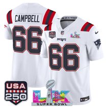 Men's New England Patriots "Super Bowl LX & United States 250th Anniversary Patch" Vapor Limited Jersey - All Stitched