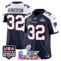 Men's New England Patriots "Super Bowl LX & United States 250th Anniversary Patch" Vapor Limited Jersey - All Stitched