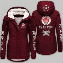 FC St. Pauli Bundesliga Woman Winter Fleece Jacket Custom Name