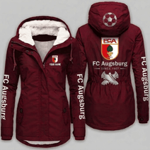 FC Augsburg Bundesliga Woman Winter Fleece Jacket Custom Name