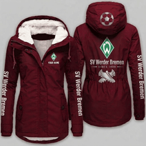 SV Werder Bremen Bundesliga Woman Winter Fleece Jacket Custom Name