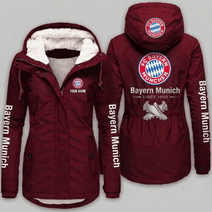 Bayern Munich Bundesliga Woman Winter Fleece Jacket Custom Name