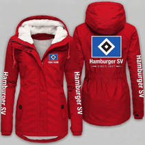 Hamburger SV Bundesliga Woman Winter Fleece Jacket Custom Name
