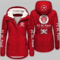 FC St. Pauli Bundesliga Woman Winter Fleece Jacket Custom Name