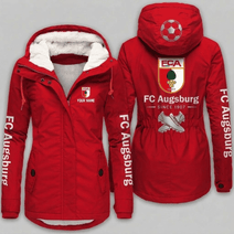 FC Augsburg Bundesliga Woman Winter Fleece Jacket Custom Name