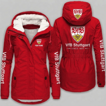 VfB Stuttgart Bundesliga Woman Winter Fleece Jacket Custom Name