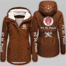 FC St. Pauli Bundesliga Woman Winter Fleece Jacket Custom Name