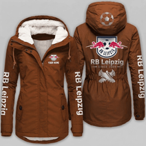 RB Leipzig Bundesliga Woman Winter Fleece Jacket Custom Name