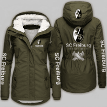 SC Freiburg Bundesliga Woman Winter Fleece Jacket Custom Name