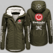 Eintracht Frankfurt Bundesliga Woman Winter Fleece Jacket Custom Name