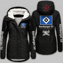 Hamburger SV Bundesliga Woman Winter Fleece Jacket Custom Name