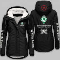 SV Werder Bremen Bundesliga Woman Winter Fleece Jacket Custom Name