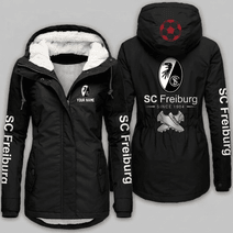 SC Freiburg Bundesliga Woman Winter Fleece Jacket Custom Name