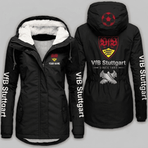 VfB Stuttgart Bundesliga Woman Winter Fleece Jacket Custom Name