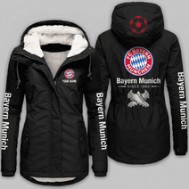 Bayern Munich Bundesliga Woman Winter Fleece Jacket Custom Name