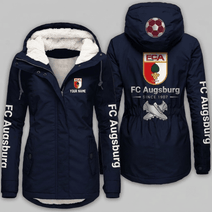 FC Augsburg Bundesliga Woman Winter Fleece Jacket Custom Name