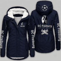 SC Freiburg Bundesliga Woman Winter Fleece Jacket Custom Name