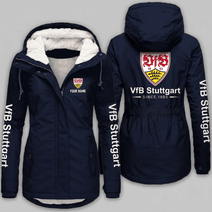 VfB Stuttgart Bundesliga Woman Winter Fleece Jacket Custom Name