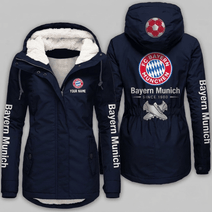 Bayern Munich Bundesliga Woman Winter Fleece Jacket Custom Name