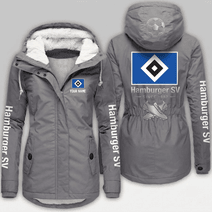 Hamburger SV Bundesliga Woman Winter Fleece Jacket Custom Name