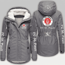 FC St. Pauli Bundesliga Woman Winter Fleece Jacket Custom Name