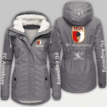FC Augsburg Bundesliga Woman Winter Fleece Jacket Custom Name