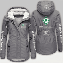 SV Werder Bremen Bundesliga Woman Winter Fleece Jacket Custom Name