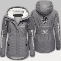 Borussia Mönchengladbach Bundesliga Woman Winter Fleece Jacket Custom Name