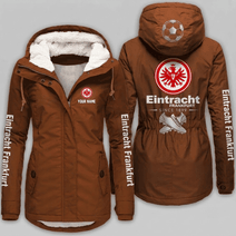 Eintracht Frankfurt Bundesliga Woman Winter Fleece Jacket Custom Name