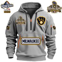 MILWAUKEE BREWERS MLB 2026 WORLD CHAMPIONS LIMITED EDITION HALF ZIP HOODIE