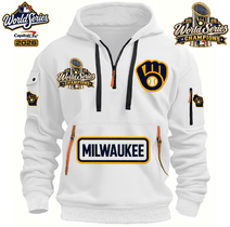 MILWAUKEE BREWERS MLB 2026 WORLD CHAMPIONS LIMITED EDITION HALF ZIP HOODIE